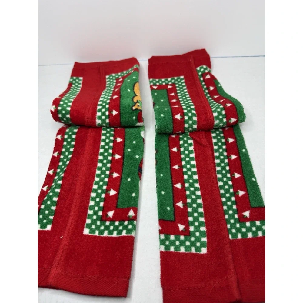 VTG Santa Claus Kitchen Tea‎ Towel Franco Cotton 10